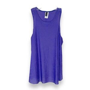 Onzie Molly Jersey Mesh Tank with Flyaway Sides Periwinkle Women’s One Size Fits